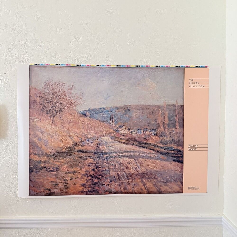 Claude Monet The Phillips Collection Road To Vetheuil Art Poster Print 1988